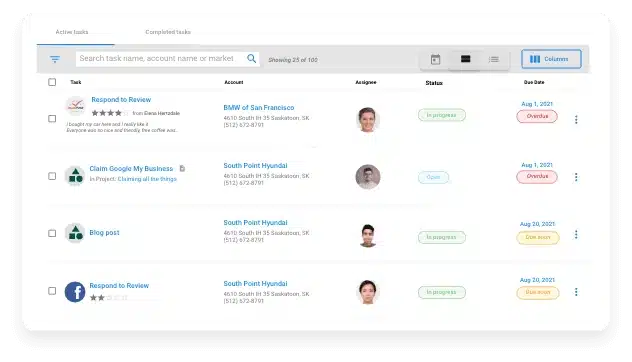 Task manager for sales follow-ups
