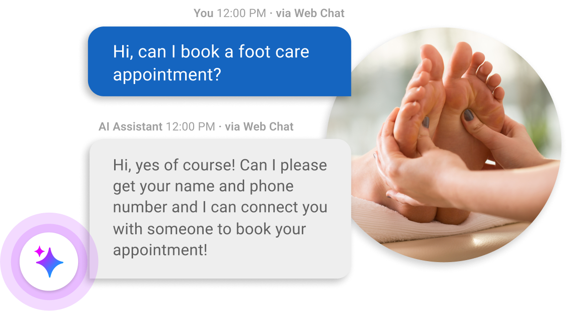 AI booking conversation