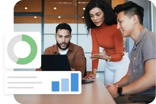 Team reviewing SEO performance