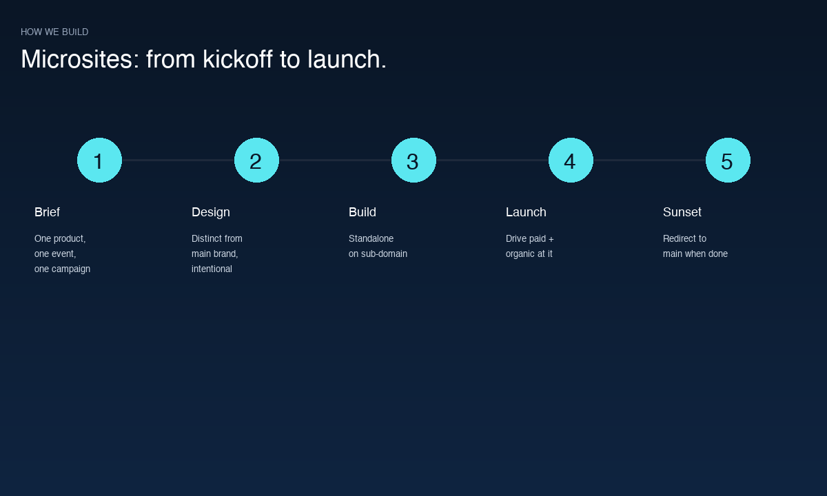 Microsites build process