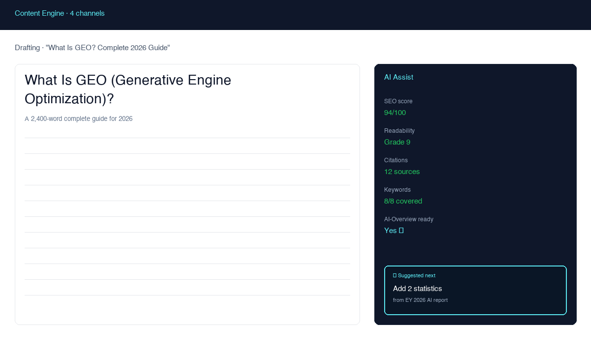 Content — Long-form that ranks AND converts.