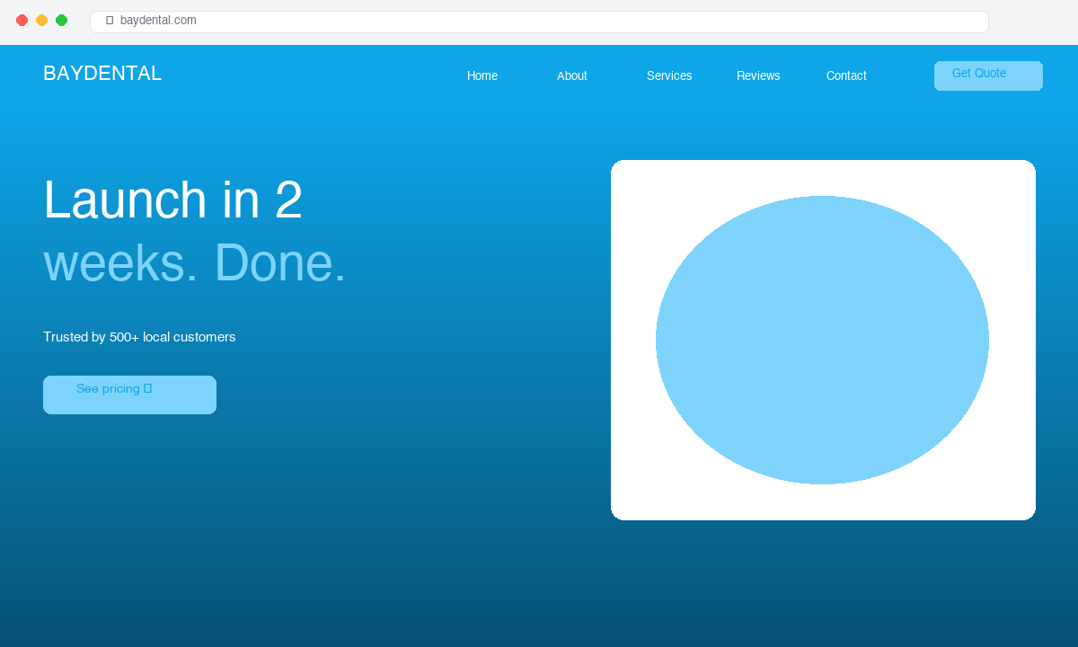 Templated — Launch in 2 weeks.